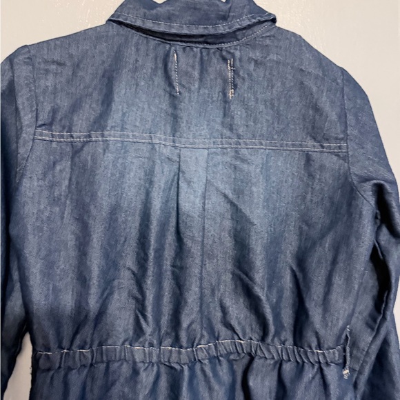 Girl Chillpop Denim Button-Up Shirt Dress Sz 14/16 pockets blue no belt - Picture 7 of 9